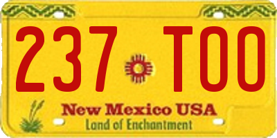 NM license plate 237TOO