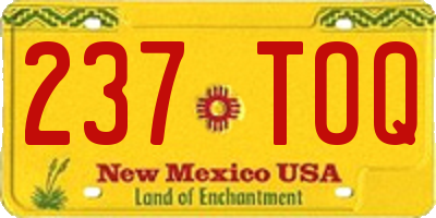 NM license plate 237TOQ