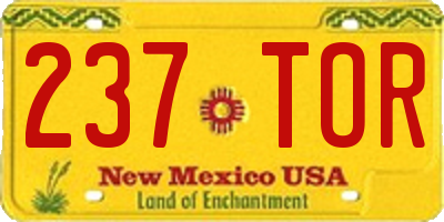 NM license plate 237TOR