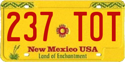 NM license plate 237TOT