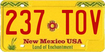 NM license plate 237TOV