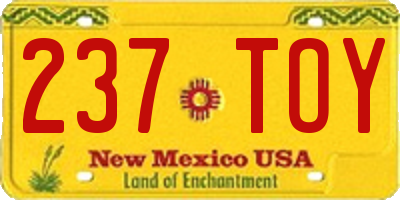 NM license plate 237TOY