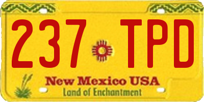 NM license plate 237TPD