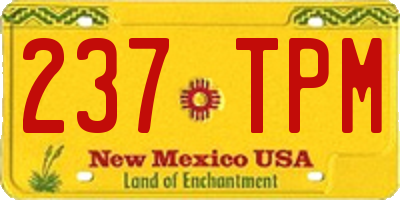 NM license plate 237TPM