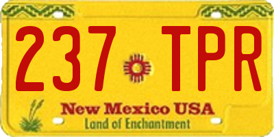 NM license plate 237TPR