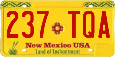 NM license plate 237TQA