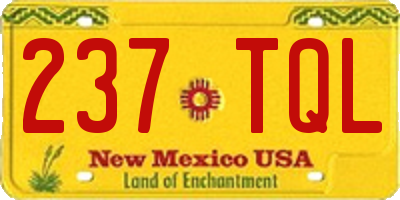 NM license plate 237TQL