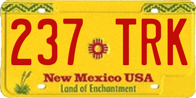 NM license plate 237TRK