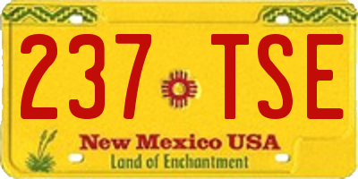 NM license plate 237TSE