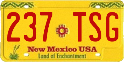 NM license plate 237TSG