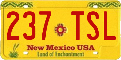 NM license plate 237TSL