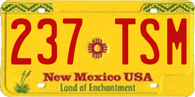 NM license plate 237TSM