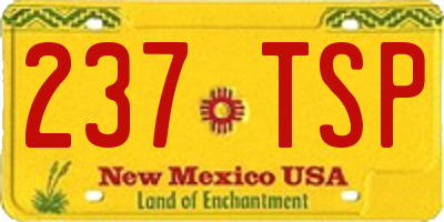 NM license plate 237TSP