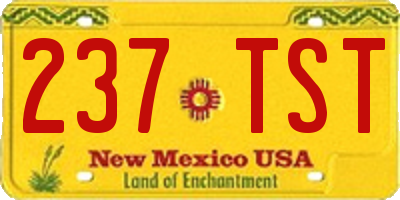 NM license plate 237TST