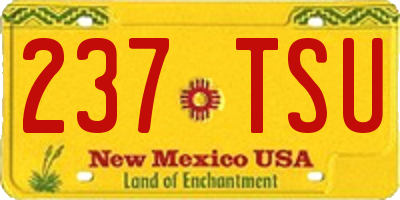 NM license plate 237TSU