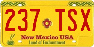 NM license plate 237TSX