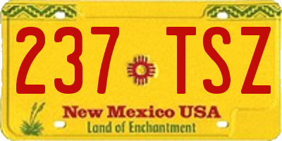 NM license plate 237TSZ
