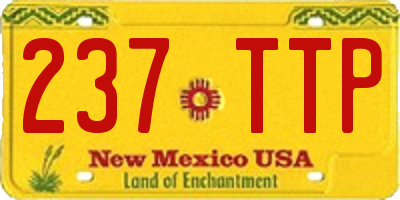 NM license plate 237TTP