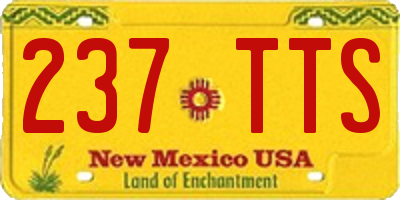 NM license plate 237TTS
