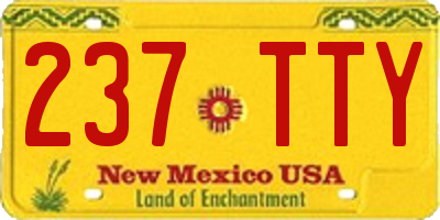 NM license plate 237TTY