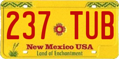 NM license plate 237TUB