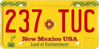 NM license plate 237TUC