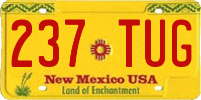 NM license plate 237TUG