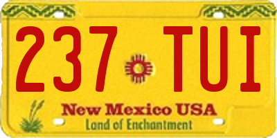 NM license plate 237TUI