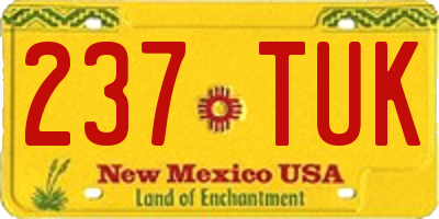 NM license plate 237TUK