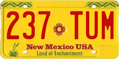 NM license plate 237TUM