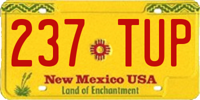 NM license plate 237TUP