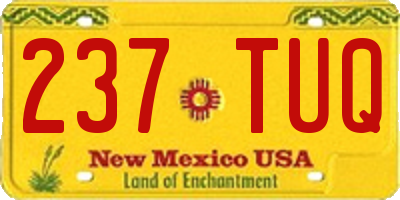 NM license plate 237TUQ