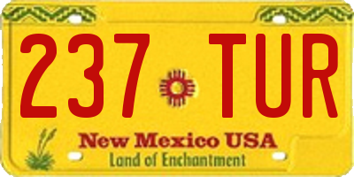 NM license plate 237TUR