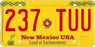 NM license plate 237TUU