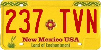 NM license plate 237TVN