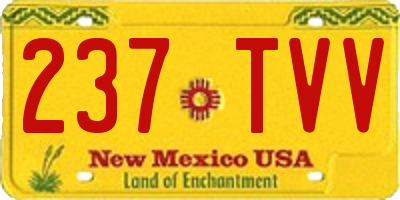 NM license plate 237TVV