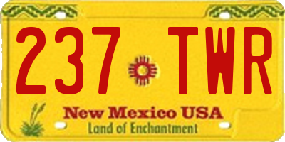 NM license plate 237TWR