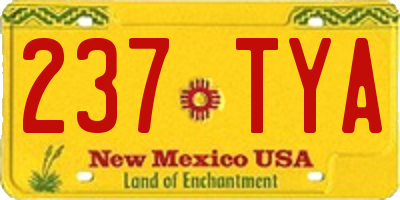 NM license plate 237TYA