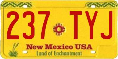 NM license plate 237TYJ