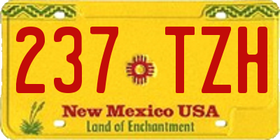 NM license plate 237TZH