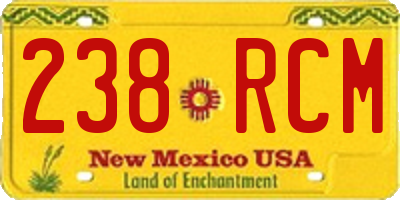 NM license plate 238RCM