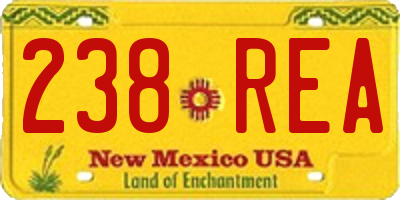 NM license plate 238REA