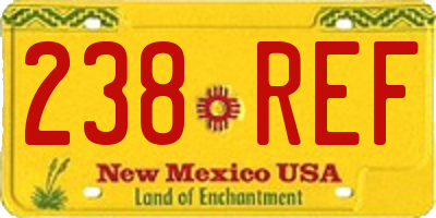 NM license plate 238REF