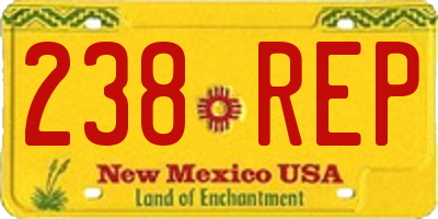 NM license plate 238REP