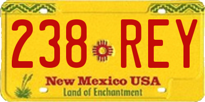 NM license plate 238REY