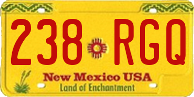 NM license plate 238RGQ