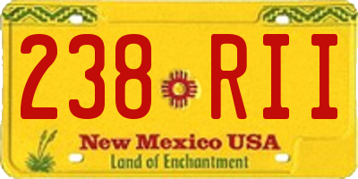 NM license plate 238RII