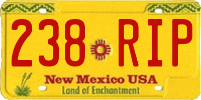 NM license plate 238RIP