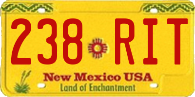 NM license plate 238RIT