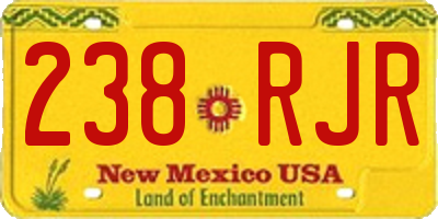 NM license plate 238RJR